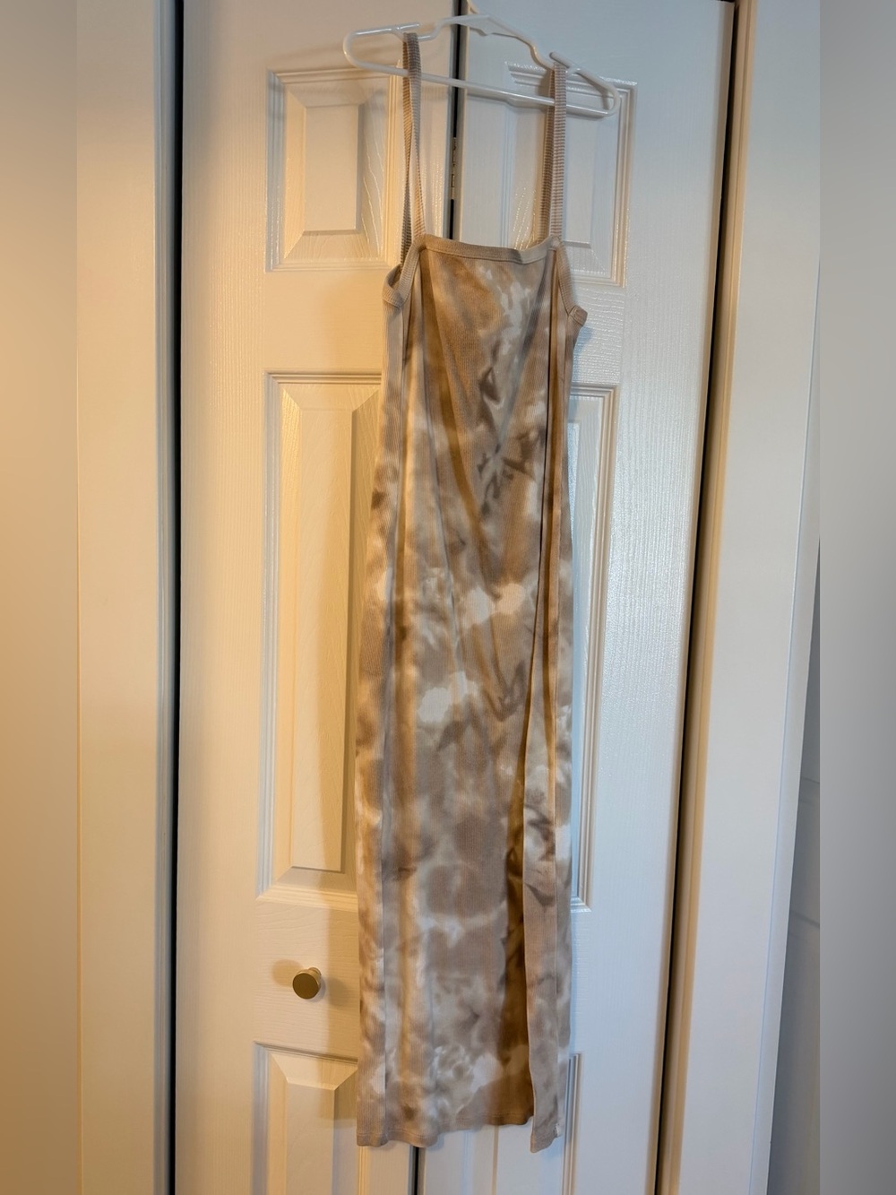 Zara Beige & Cream Tie-Dye Satin Panel